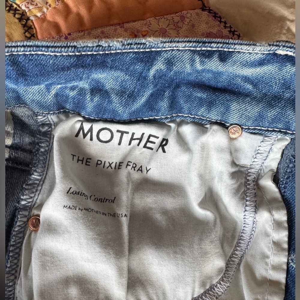 Mother The Pixie Fray Skinny Jeans Losing Control size 27 - Picture 3 of 13